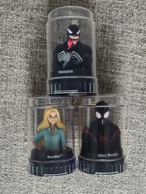 Marvel PODZ With Venom, Barbie And Miles Morales Stackable Collectable